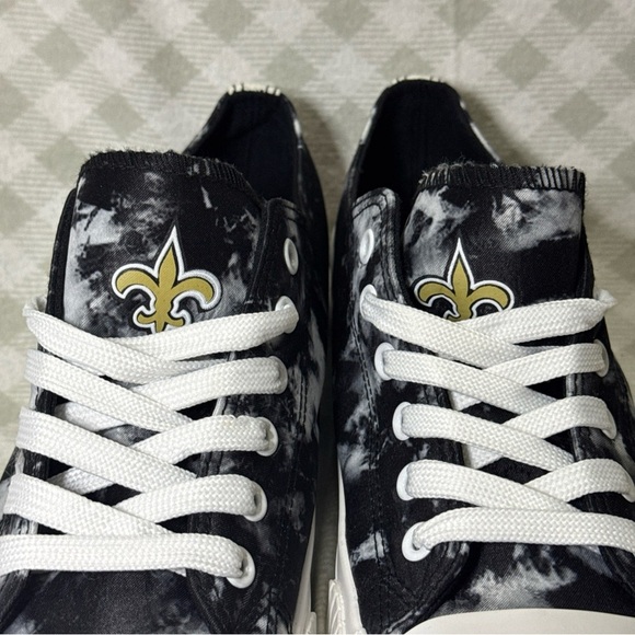 New Saints New Orleans Foco Canvas Black/White Shoes Womens Size 10 - Picture 7 of 9